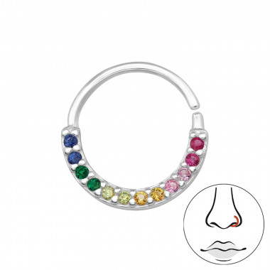 Circle - 925 Sterling Silver Nose Studs SD48374