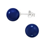 Round - 925 Sterling Silver Pearl Stud Earrings SD47593