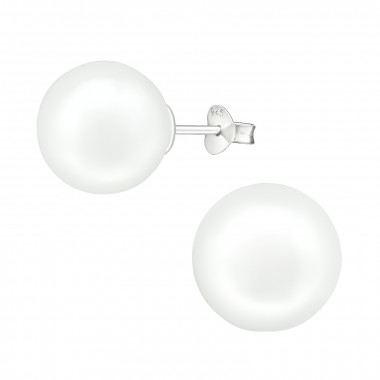 Round - 925 Sterling Silver Pearl Stud Earrings SD6641