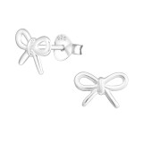 Tie knot - 925 Sterling Silver Simple Stud Earrings SD16190