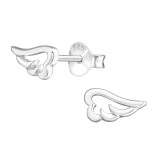 Wing - 925 Sterling Silver Simple Stud Earrings SD16546