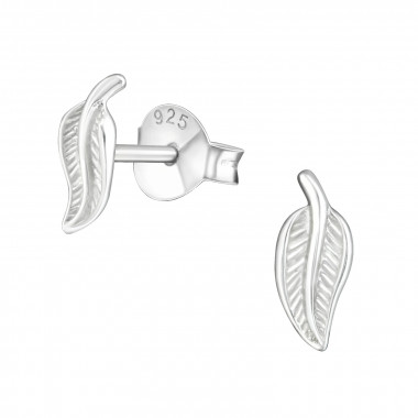 Leave - 925 Sterling Silver Simple Stud Earrings SD17006