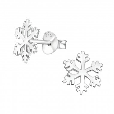 Snowflake - 925 Sterling Silver Simple Stud Earrings SD19325