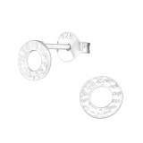 Round - 925 Sterling Silver Simple Stud Earrings SD20568