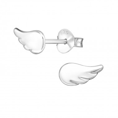 Wing - 925 Sterling Silver Simple Stud Earrings SD21393