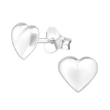 Heart - 925 Sterling Silver Simple Stud Earrings SD26060