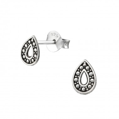 Drop - 925 Sterling Silver Simple Stud Earrings SD26231