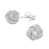 Knot - 925 Sterling Silver Simple Stud Earrings SD30260