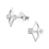 Arrow - 925 Sterling Silver Simple Stud Earrings SD31384