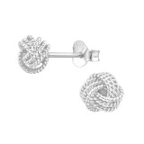 Knot - 925 Sterling Silver Simple Stud Earrings SD33059