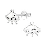 Ufo - 925 Sterling Silver Simple Stud Earrings SD34923