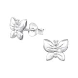 Butterfly - 925 Sterling Silver Simple Stud Earrings SD35176