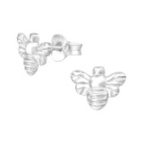 Bee - 925 Sterling Silver Simple Stud Earrings SD38298