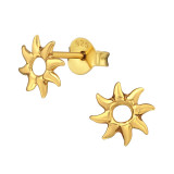 Sun - 925 Sterling Silver Simple Stud Earrings SD39029