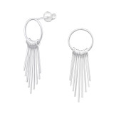 Spike - 925 Sterling Silver Simple Stud Earrings SD39919