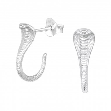 Cobra - 925 Sterling Silver Simple Stud Earrings SD40397