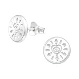 Evil Eye - 925 Sterling Silver Simple Stud Earrings SD40475