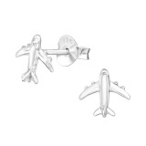 Aircraft - 925 Sterling Silver Simple Stud Earrings SD40912