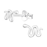 Snake - 925 Sterling Silver Simple Stud Earrings SD41279