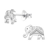 Elephant - 925 Sterling Silver Simple Stud Earrings SD42644