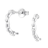 Chain - 925 Sterling Silver Simple Stud Earrings SD44244