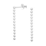 Ball Chain - 925 Sterling Silver Simple Stud Earrings SD44552