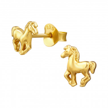 Horse - 925 Sterling Silver Simple Stud Earrings SD46664