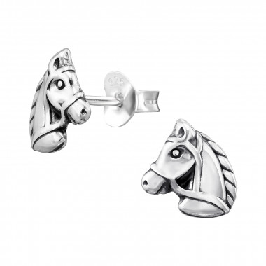 Horse - 925 Sterling Silver Simple Stud Earrings SD47320