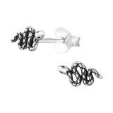 Snake - 925 Sterling Silver Simple Stud Earrings SD47852