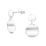 Circles Dangling - 925 Sterling Silver Simple Stud Earrings SD48014