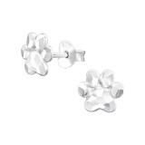 Paw Print - 925 Sterling Silver Simple Stud Earrings SD48722