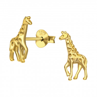 Giraffe - 925 Sterling Silver Simple Stud Earrings SD48958