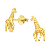 Giraffe - 925 Sterling Silver Simple Stud Earrings SD48958