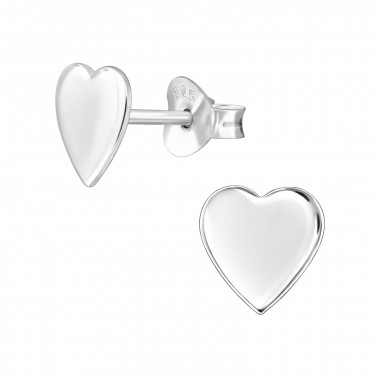 Heart - 925 Sterling Silver Simple Stud Earrings SD49175