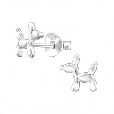 Dog - 925 Sterling Silver Simple Stud Earrings SD49196