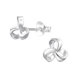 Knot - 925 Sterling Silver Simple Stud Earrings SD49291