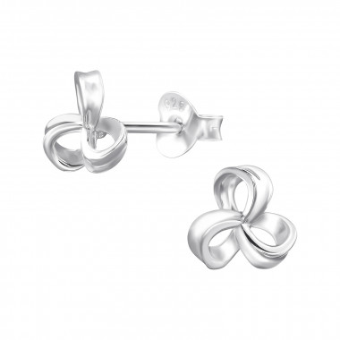 Knot - 925 Sterling Silver Simple Stud Earrings SD49291