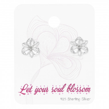 Flower - 925 Sterling Silver Stud Earring Sets  SD48491