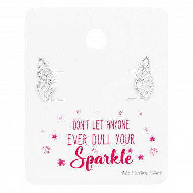 Laser Cut Butterfly - 925 Sterling Silver Stud Earring Sets  SD49011