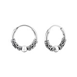 12mm Bali - 925 Sterling Silver Bali Hoops SD20592