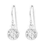 Round - 925 Sterling Silver Earrings with CZ SD18002