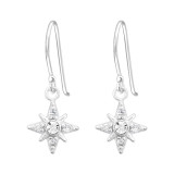 Northern Star - 925 Sterling Silver Earrings with CZ SD44314