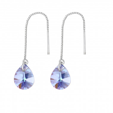 Teardrop - 925 Sterling Silver Earrings with CZ SD49393