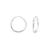 Classic - 925 Sterling Silver Hoop Earrings SD18223