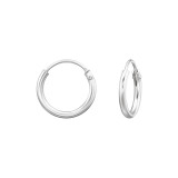 Classic - 925 Sterling Silver Hoop Earrings SD18224