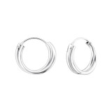 12mm Twist - 925 Sterling Silver Hoop Earrings SD21804