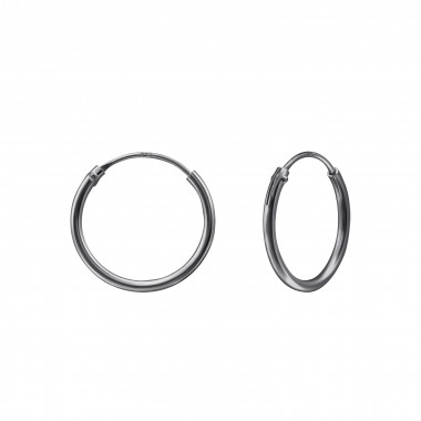 14mm - 925 Sterling Silver Hoop Earrings SD31507