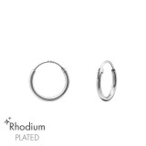 10mm - 925 Sterling Silver Hoop Earrings SD32720