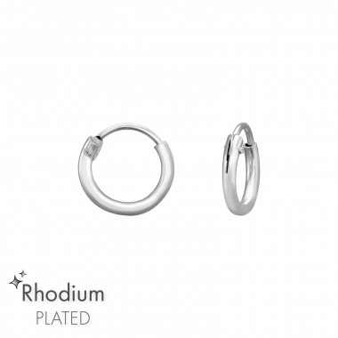 8mm - 925 Sterling Silver Hoop Earrings SD41122