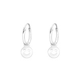 Love Emoji - 925 Sterling Silver Hoop Earrings SD43455